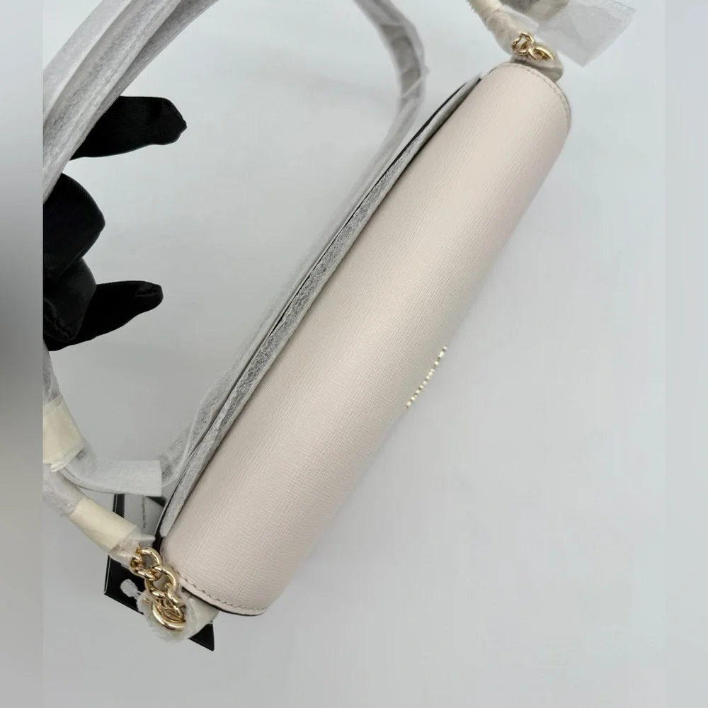 Kate Spade Devin Colorblocked Flap Chain Wallet Timeless Taupe Multi